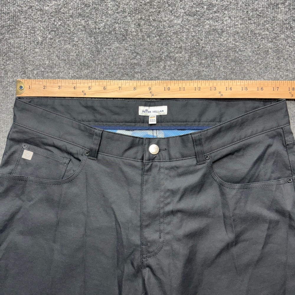 Peter Millar EB66 Performance Pants Mens 35/34 Black 5-Pocket Golf Trousers - Picture 5 of 10
